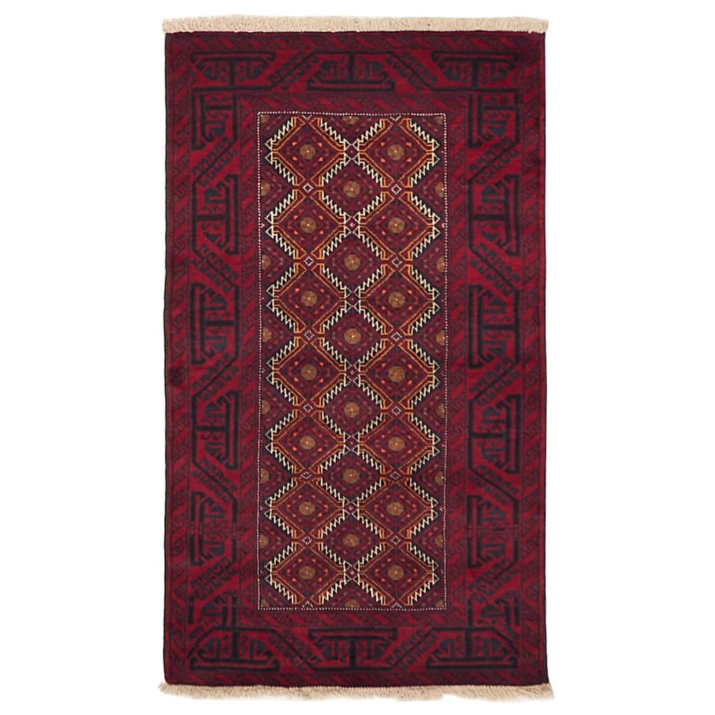 ECARPETGALLERY Hand-knotted Teimani Red Wool Rug - 3'5 x 5'9