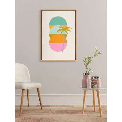 Kate and Laurel Sylvie Palm D'Or Framed Canvas by Elizabeth Olwen