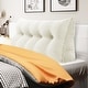 preview thumbnail 166 of 182, WOWMAX Large Reading Wedge Headboard Pillow for Bed Rest Back Support Full - Cotton Ivory