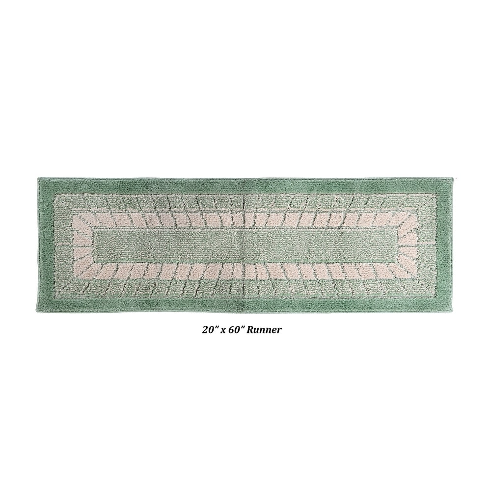 Home Dynamix 17 x 32 Trenton Solace Kitchen Mat Green