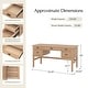 preview thumbnail 10 of 18, Seraf Transitional 56" Wooden Desk with Hidden Drawers and Concealed Cable Hole by HULALA HOME