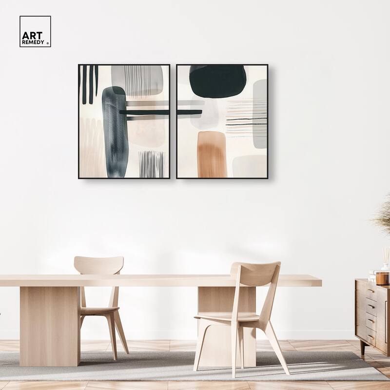 Softened Dimensions Canvas Set of 2 by Art Remedy