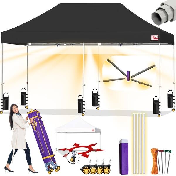 dimension image slide 14 of 34, Tradesparker ez Pop-Up Canopy Tent Commercial Instant Shade