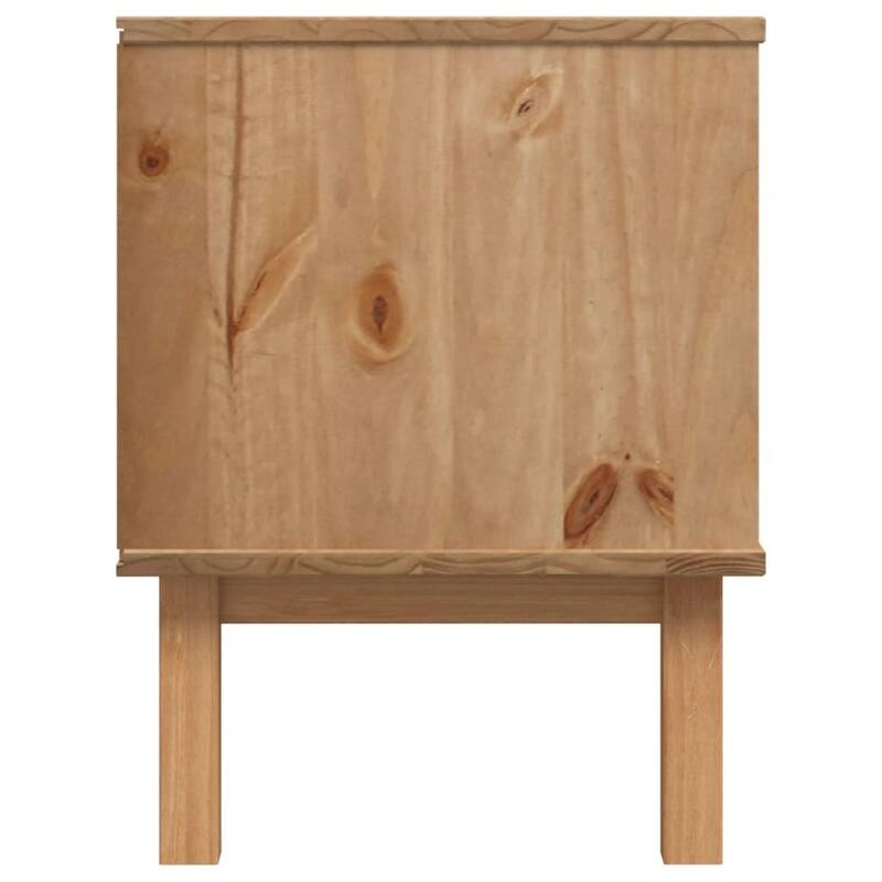 vidaXL TV Cabinet OTTA 44.7"x16.9"x22.4" Solid Wood Pine - 44.7" x 16.9" x 22.4"