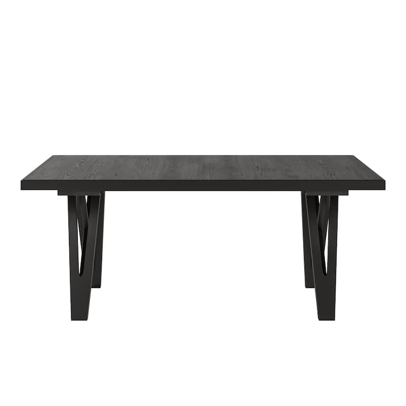 Harstad 72"-90" Wood Finish Extendable Dining Set by iNSPIRE Q Modern