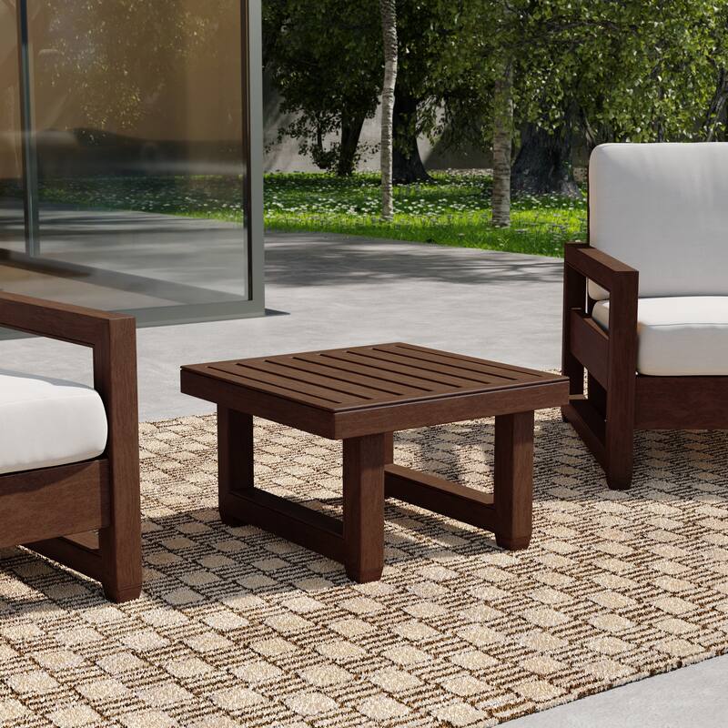 Square Teak Wood Outdoor Patio Side Table