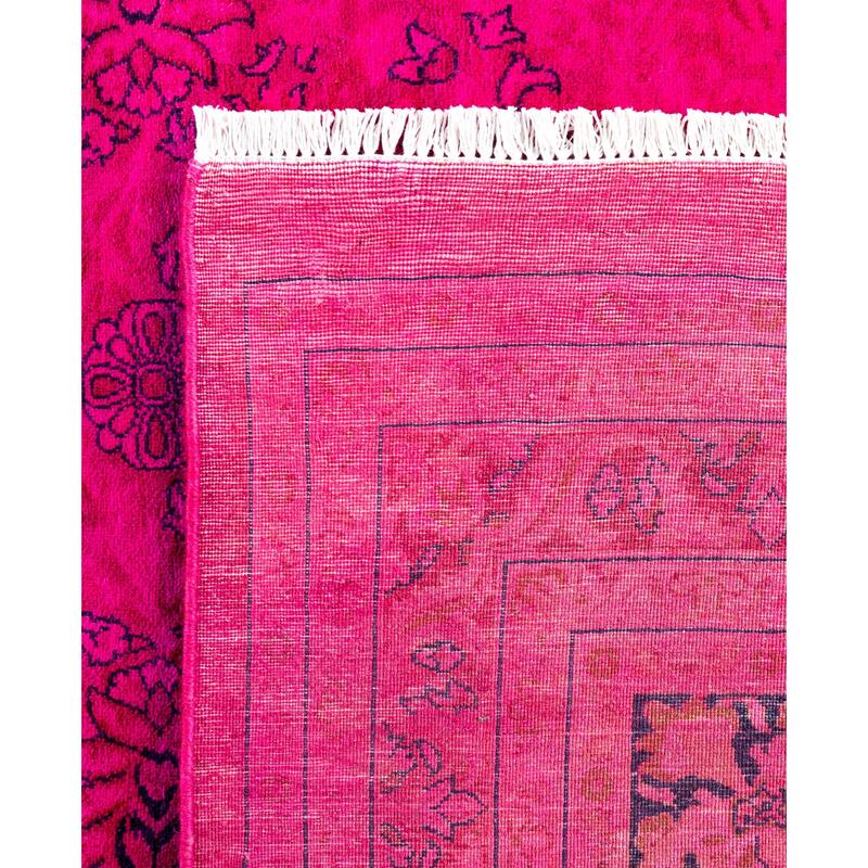 Overdyed One-of-a-Kind Hand-Knotted Area Rug - Pink - 9' 5" x 12' 1"