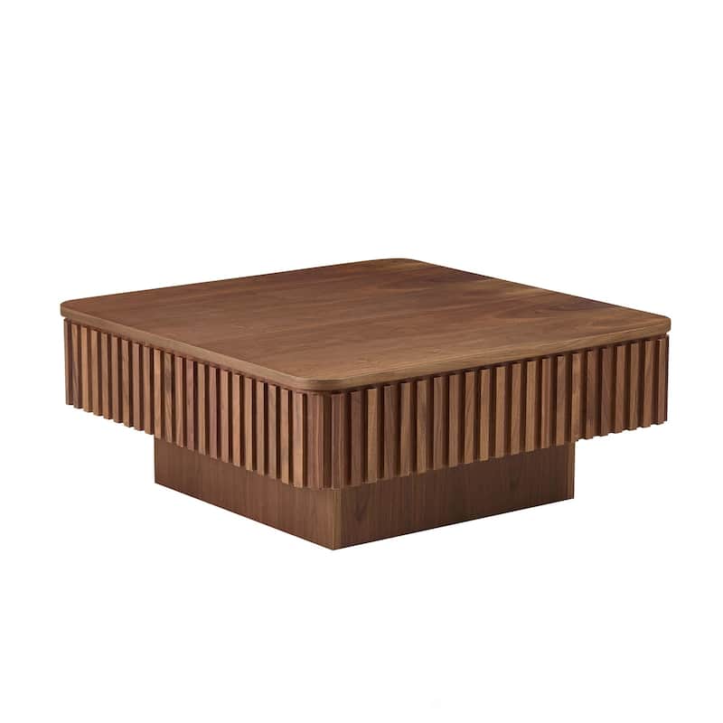 Modern Handcraft Drum Coffee Table Square Coffee Table for Living Room,Lift Top Wooden Coffee Table with Hidden Storage Space