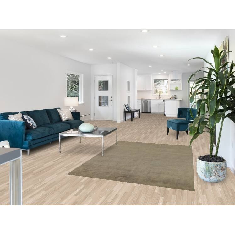 Gabbeh Modern Area Rug Hand-Knotted Wool Carpet - 4'9" x 6'7"