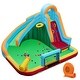 preview thumbnail 10 of 8, Gymax Inflatable Water Slide Park w/Long Slide Splash Pool Climbing - Multicolor
