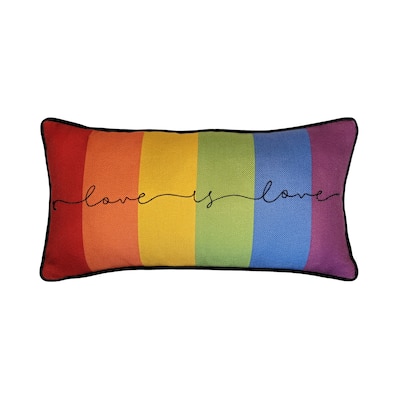 Edie At Home'Love is Love' Decorative Throw Pillow 8x16 Multi