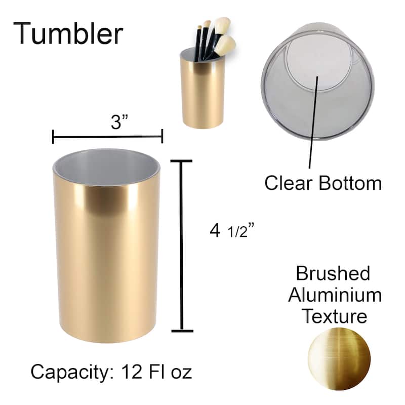 Brushed Gold Bathroom Accessory Set