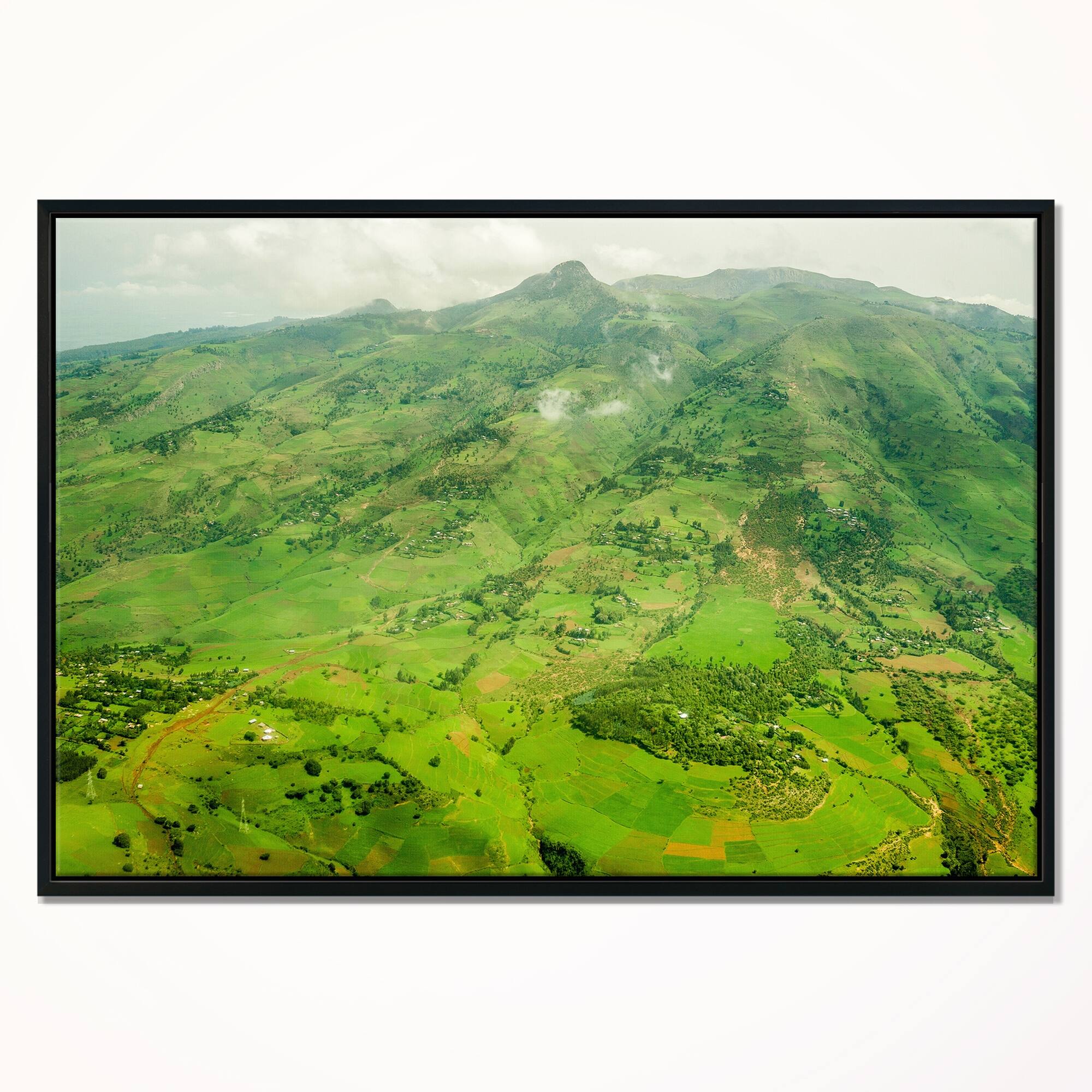 Designart "Highlands around Addis Ababa" Landscape Framed Canvas Art