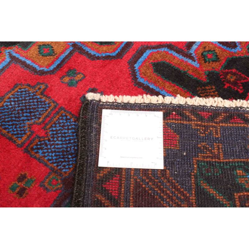 ECARPETGALLERY Hand-knotted Teimani Red Wool Rug - 2'11 x 4'7