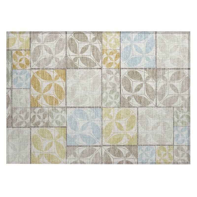 Machine Washable Indoor/ Outdoor Patch Lupton Chantille Rug