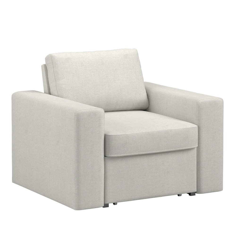 Soma Upholstered Accent Chair with 1 Hidden Metal Wire Storage Drawer by iNSPIRE Q Modern