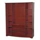 100% Solid Wood Family Wardrobe (No Shelves Included)