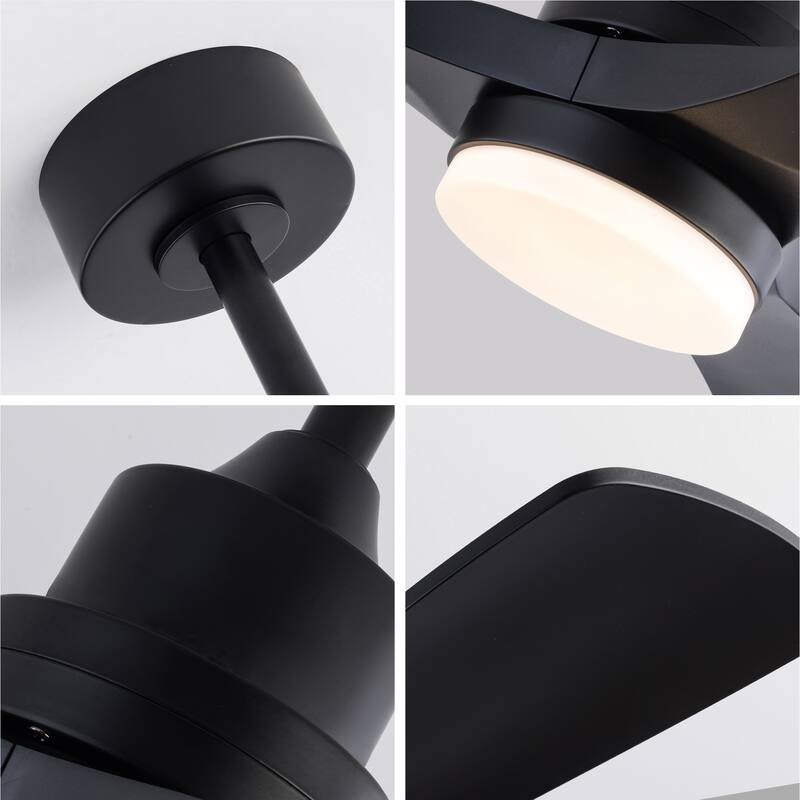 42" Ceiling Fans w/ Lights and Remote, Noiseless Reversible DC Motor