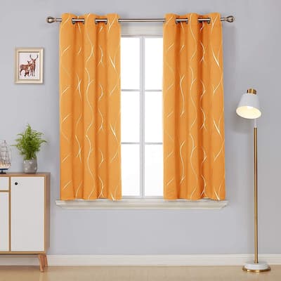 Deconovo Silver Line 42 Width Curtain Panel Pair (2 Panel)