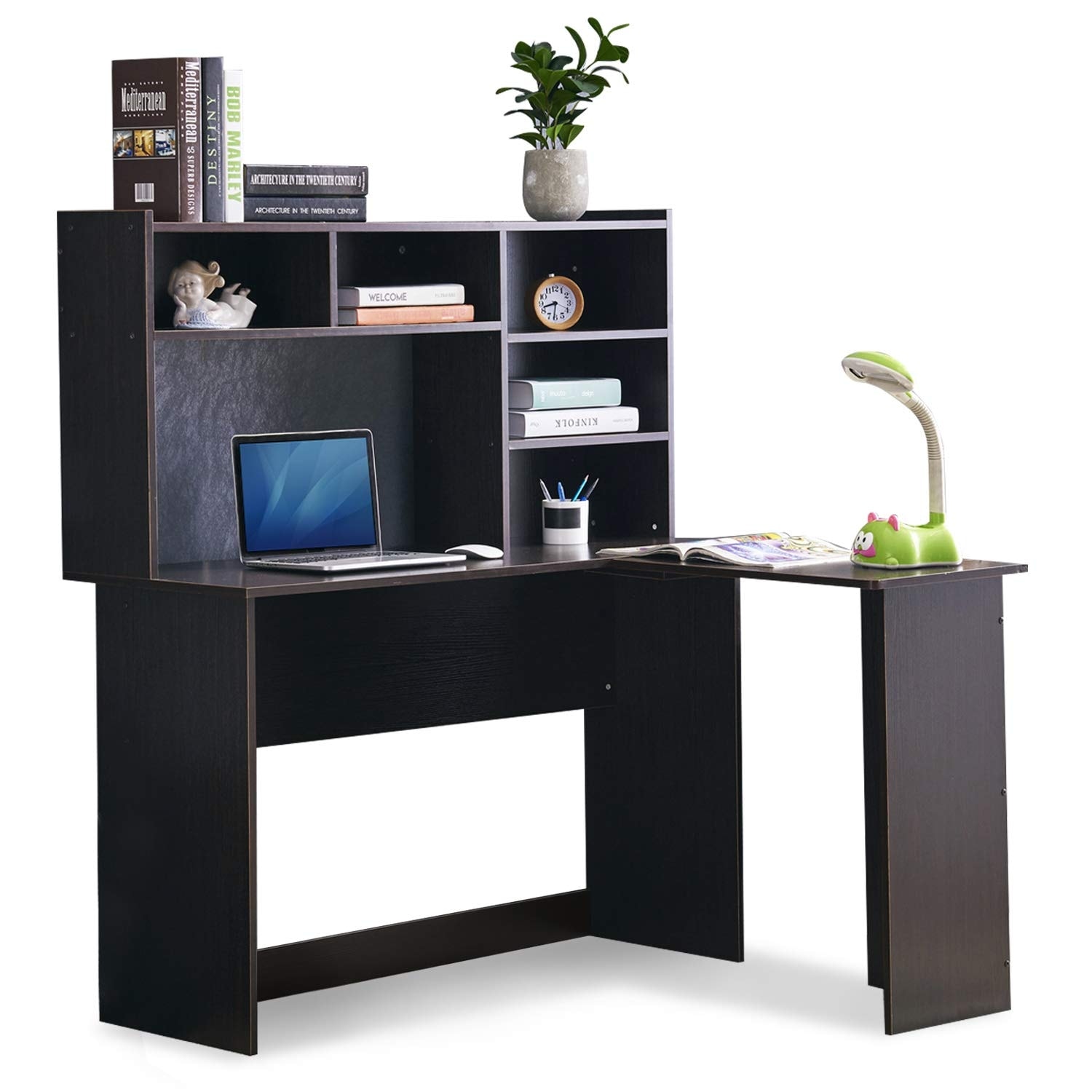 Shop Mcombo Modern Computer Desk With Hutch L Shaped Gaming Desk