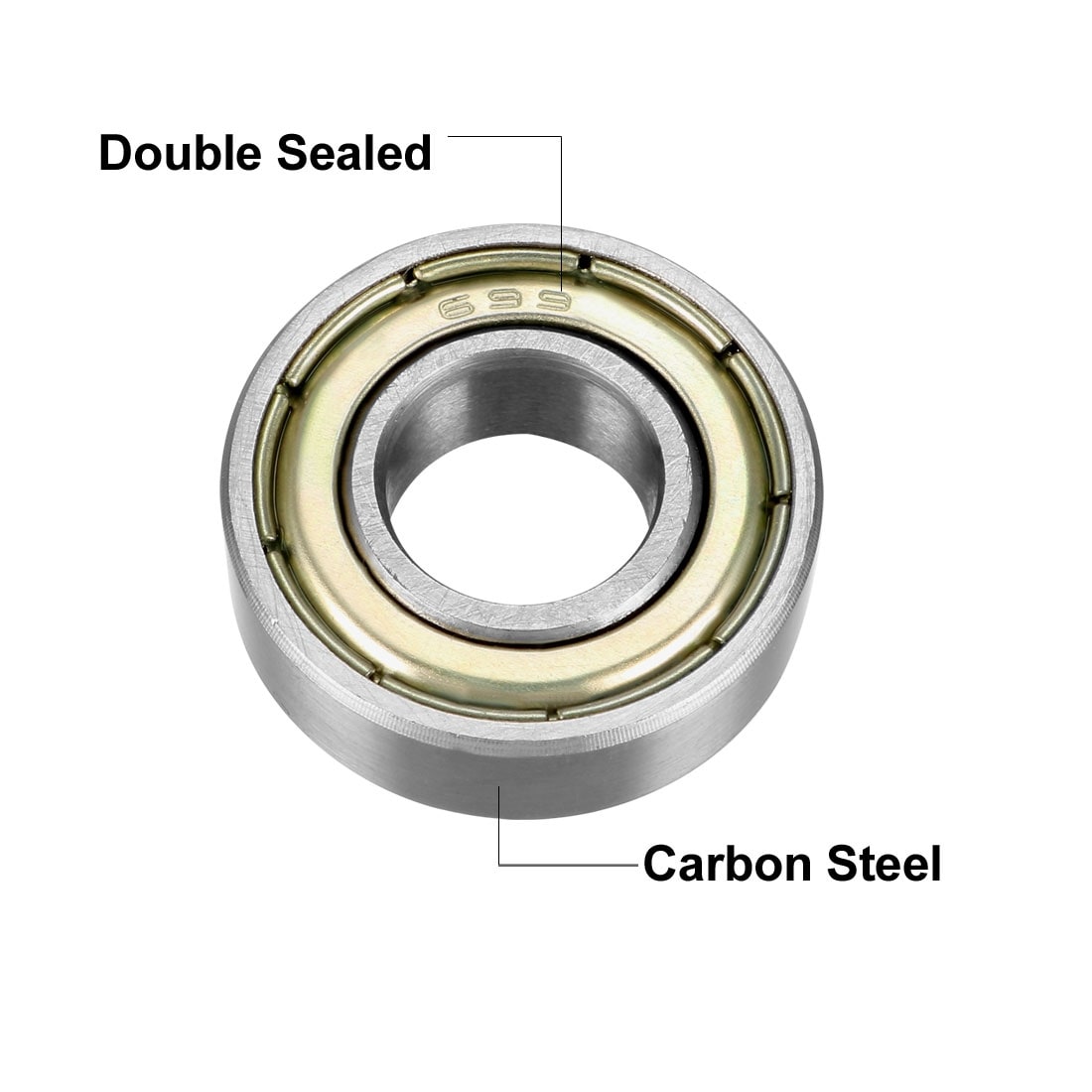 Deep Groove Ball Bearings Metric Double Shield High Carbon Steel Z1 Level