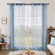 preview thumbnail 6 of 7, Deconovo Floral Pattern Light-filtering Sheer Curtains 2 Panels - W52 x L84