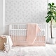 preview thumbnail 1 of 3, Mills Waffle Pink 4pc Baby Crib Bedding Set - Levtex Baby
