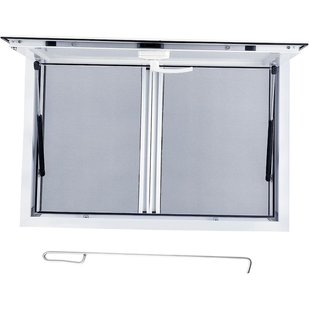 Concession Window for Food Trucks, Food Truck Supplies and Equipment,With 2 screen windows