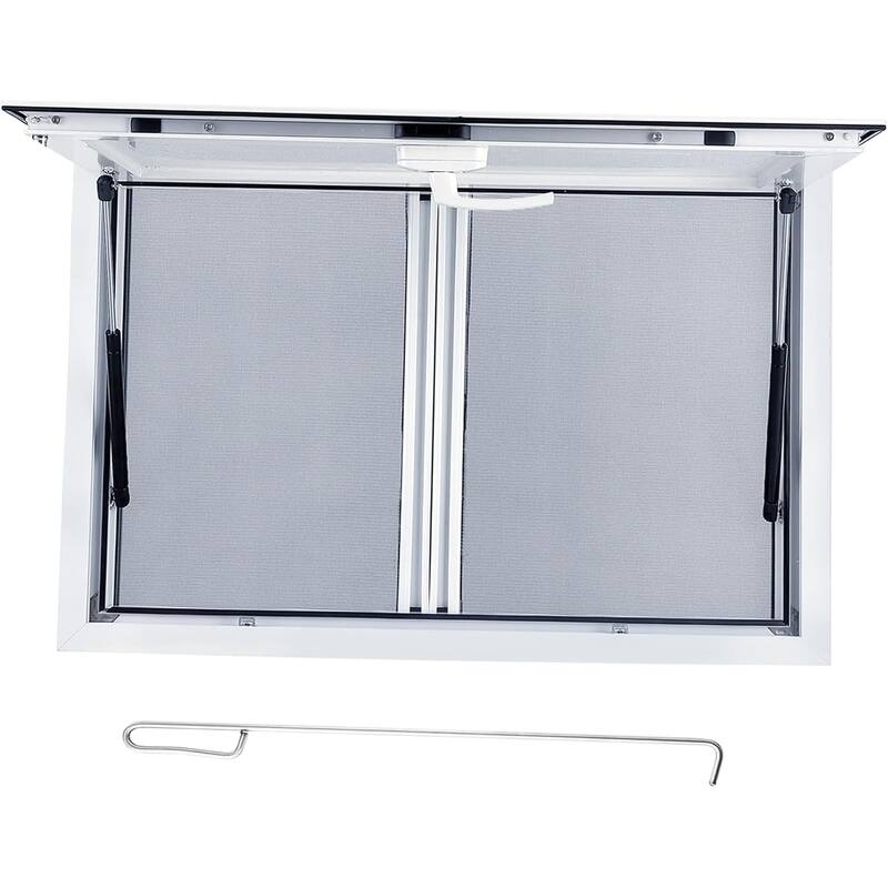 Concession Window for Food Trucks, Food Truck Supplies and Equipment,With 2 screen windows - 64 x 40 inch