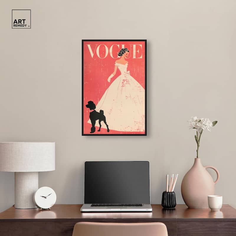 Red and Ivory Cover Canvas by Art Remedy