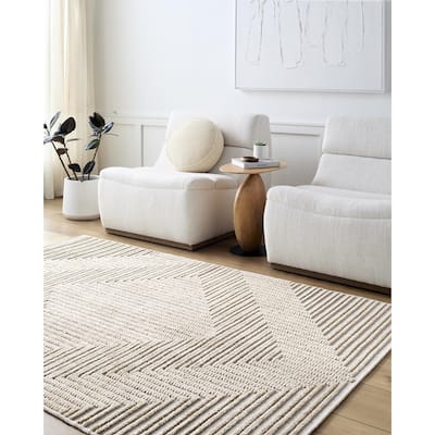 Livabliss Lyna Modern & Contemporary Diamond Washable Area Rug