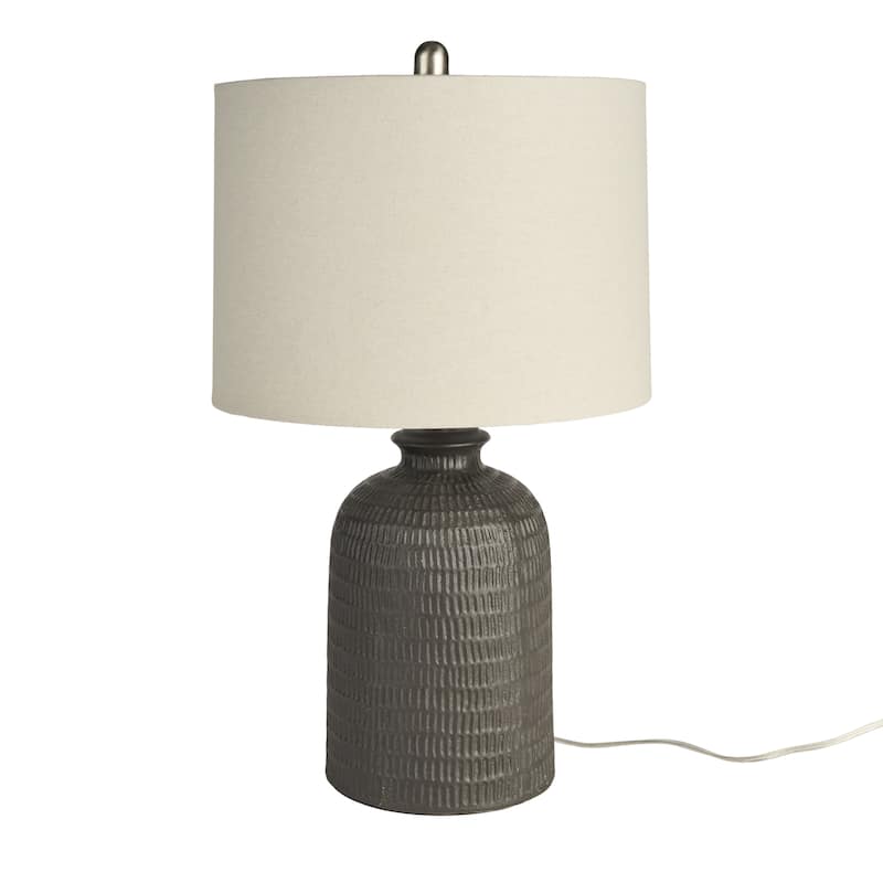 Nourison 24" Textured Ceramic Farmhouse Table Lamp