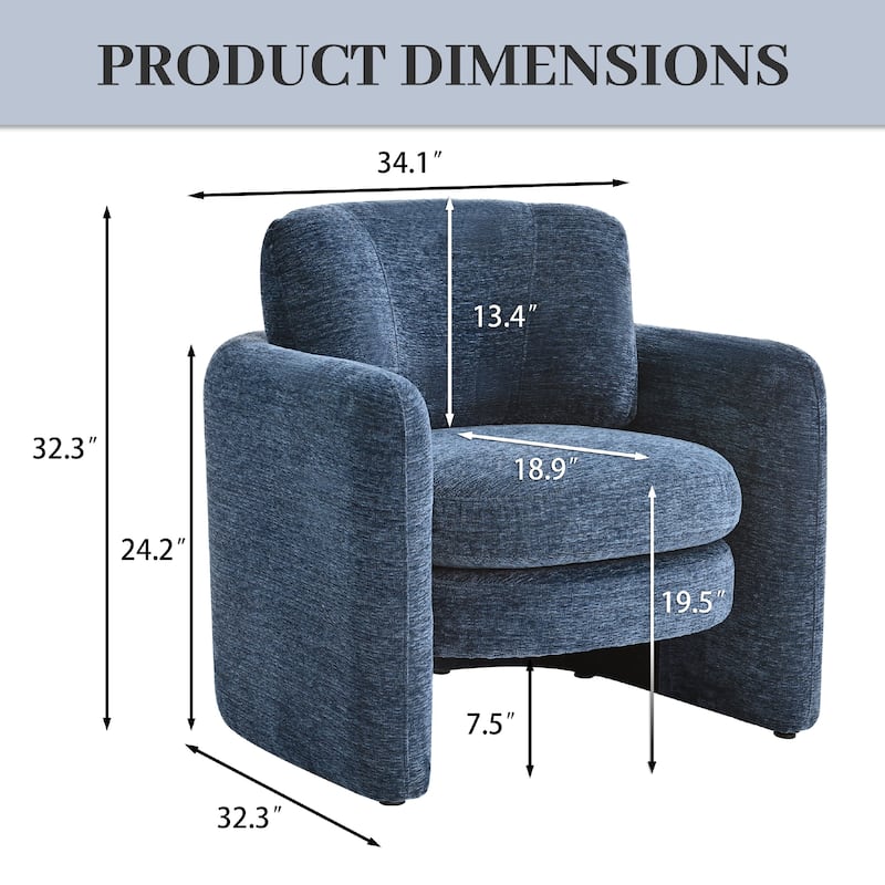 Upholstered Barrel Armchair