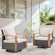 Option Brown Wicker / Beige Cushion