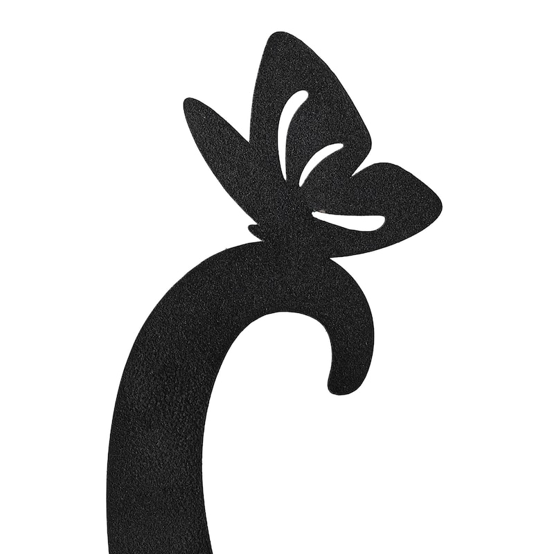 Glitzhome 2-in-1 Halloween Black Metal Rabbit Silhouette Yard Stakes Wall Decor (Set of 3)