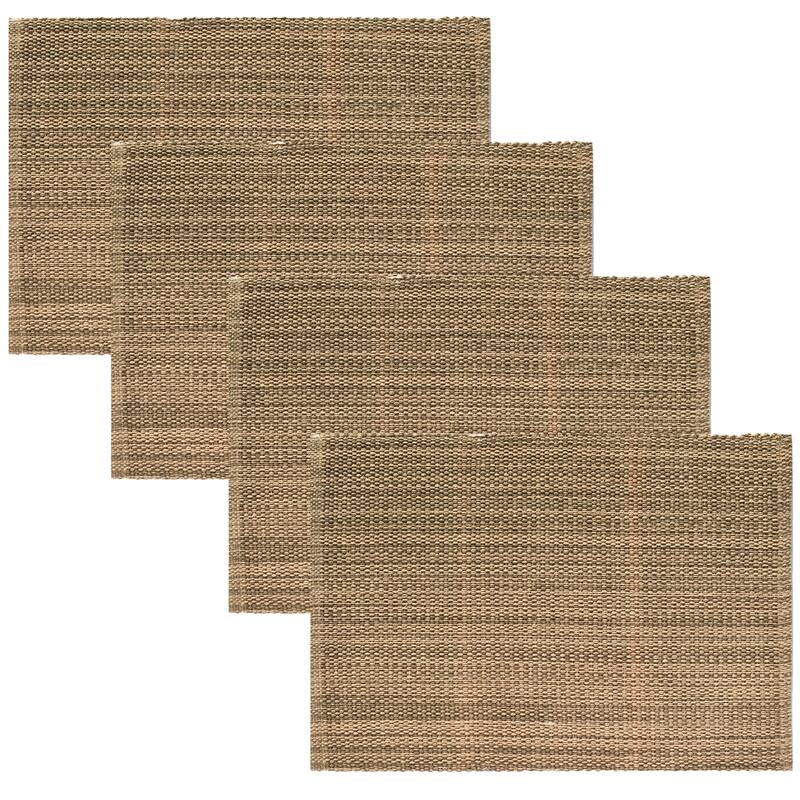 Fabstyles Casual Classic Set of 4 Thick Cotton Heavyweight Placemats - 13"x19"