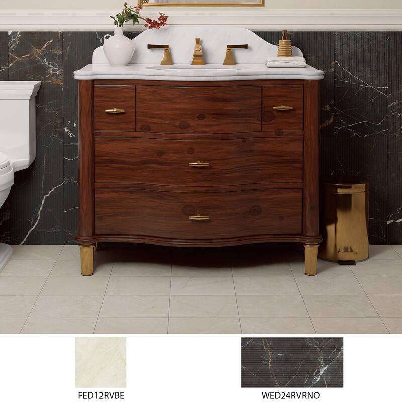 Merola Tile Reve Beige 11-3/4" x 11-3/4" Porcelain Floor and Wall Tile