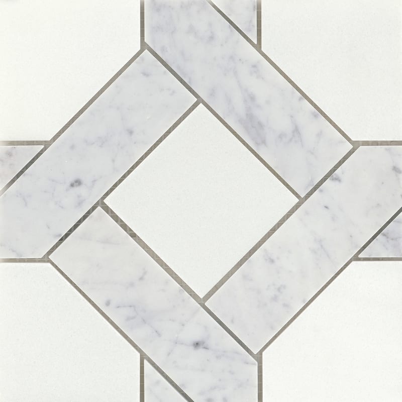 Emser Tile Alluro - 9" x 9" Square Basketweave Mosaic Wall Tile -