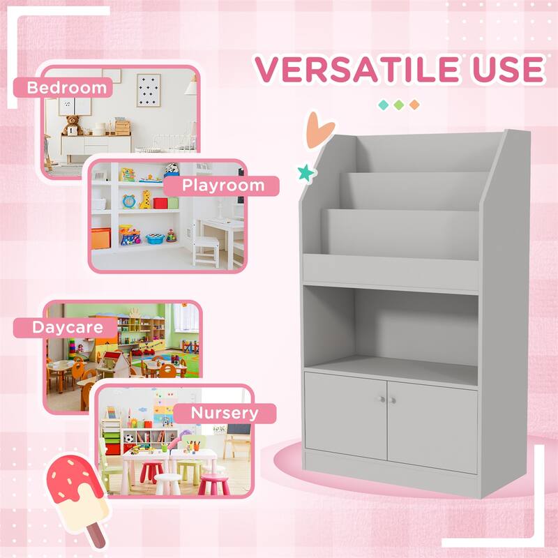 Toy Storage Cabinet, Kids Bookcase Children's Bookshelf for Kids Room