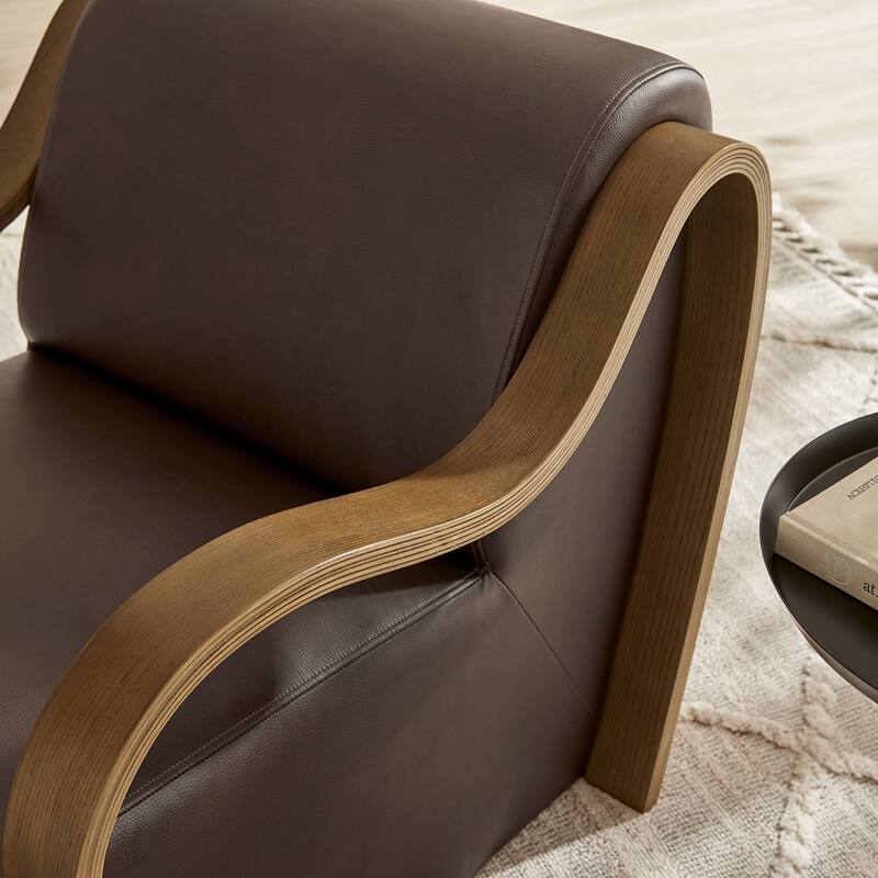 Atrium Vegan Leather Accent Armchair