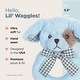 preview thumbnail 2 of 4, Bearington Baby Lil' Waggles 5.5" Blue Puppy Dog Plush Rattle