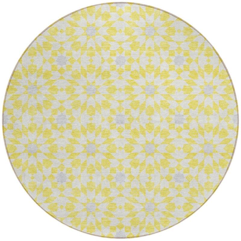 HomeRoots Floral Medallion Transitional Rectangle Outdoor Rug
