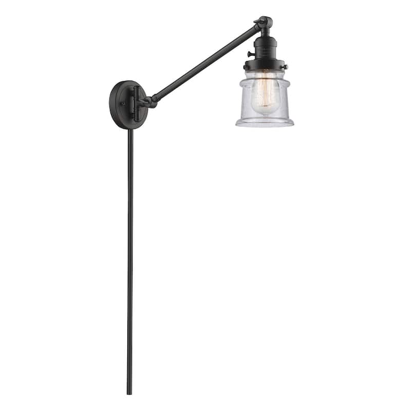 Innovations Lighting Small Canton Single Light 25" Tall Bathroom - Oil Rubbed Bronze / Seedy