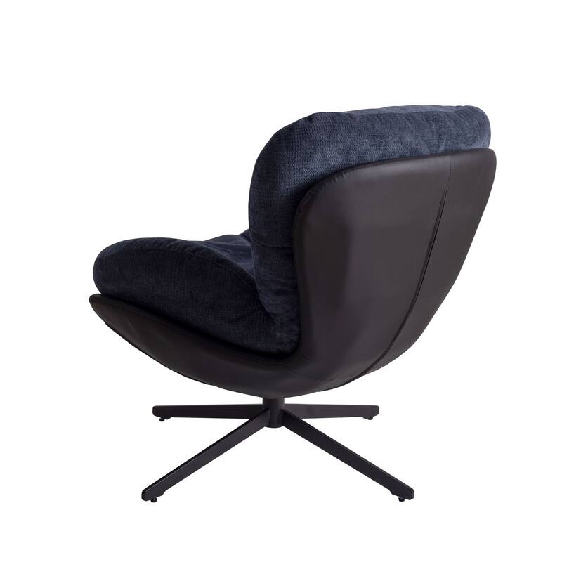 Modern Chenille 360° Swivel Office Chair with Metal Base Frame