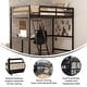 preview thumbnail 3 of 60, Traditional Wood Slat Loft Bed with Integrated Desk & Ladder