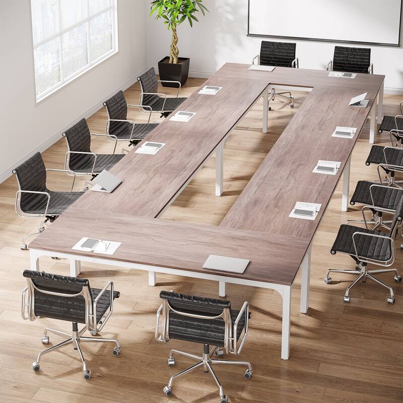 6.5FT Conference Meeting Seminar Business Table Set for 12-16 Person (Set of 4) - 4PCS