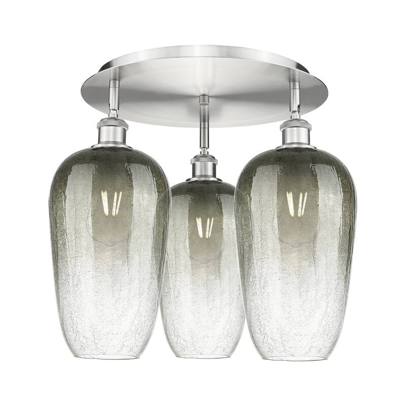 Innovations Lighting Endless Possibilities Ballston - Brookhaven Flute - 3 Light 19" Flush Mount