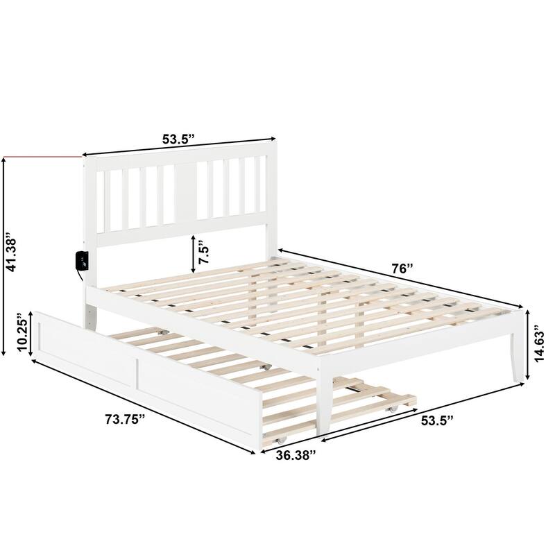 Tahoe Bed with USB Turbo Charger and Twin Trundle