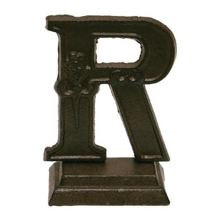 Iron Ornate Standing Monogram Letter R Tabletop Figurine 5 Inches ...