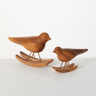 Sullivans Mid-Century Mod Rocking Birds Set of 2, 4.5
